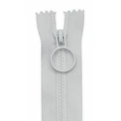 Zipper, White HOOP 20-INCH (pack of 2)